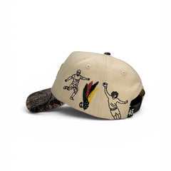 Mexico soccer snapback featuring embroidered football player artwork