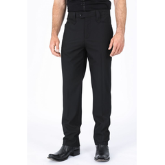 Heath Mens Poly-Stretch Boot-Cut Western Suit Pants - black