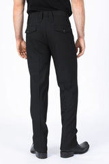 Heath Mens Poly-Stretch Boot-Cut Western Suit Pants - black