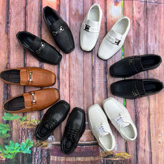 Junior Lace-Up Loafers- White