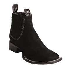 Los Altos Ladies Nubuck Ankle Boots - Black