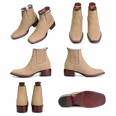Los Altos Ladies Nubuck Ankle Boots - Oryx