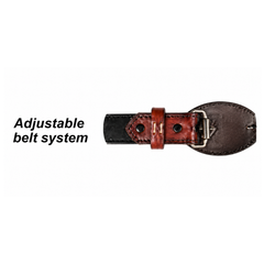 Los Altos Ostrich Laser Belt with Buckle - Faded Burgundy