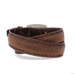 Los Altos Rage Square Buckle Belt- Walnut