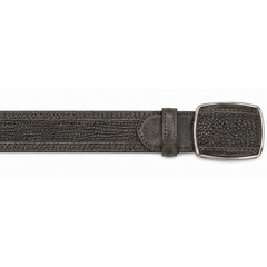 Los Altos Shark Laser Belt with Square Buckle - Rustic Gray