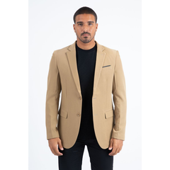 Mens Modern Fit Stretch Date Night Dark Khaki Blazer