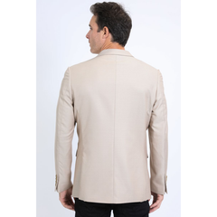 Mens Modern Fit Stretch Date Night Khaki Blazer