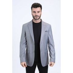 Mens Modern Fit Stretch Date Night Silver Blazer