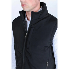 Mens Softshell Conceal Carry Water-Resistant Vest - Black