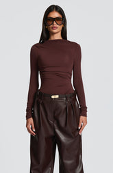 Pearson Bodysuit - Plum Brown