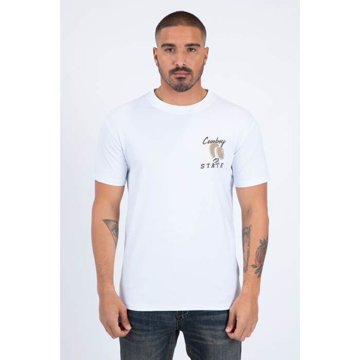 Platini Men’s Modern Fit Cotton Stretch T-Shirt - White