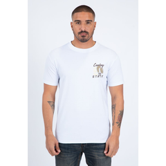 Platini Men’s Modern Fit Cotton Stretch T-Shirt - White