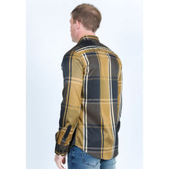 Platini Men’s Plaid Digital Print Shirt - Brown