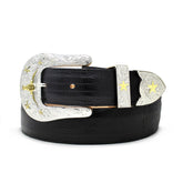 Rancher Black Teju Lizard Belt