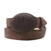 Ranchers Dark Brown Python Belt