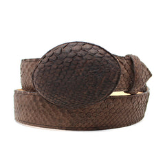 Ranchers Dark Brown Python Belt