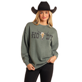 Rock & Roll Denim Howdy Oversized Pullover Sweater