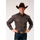 Roper Men's Diamond Medallion Print Long Sleeve Shirt