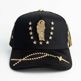 San Judas Tadeo Gold Star Bigg Boss Cap – Black