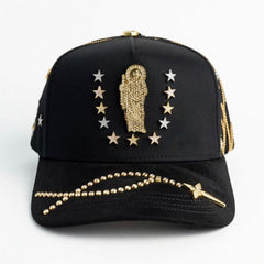 San Judas Tadeo Gold Star Bigg Boss Cap – Black