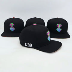VBR Durango Pancho Villa black snapback cap side view with embroidered detail and portrait patch