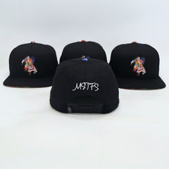 VBR Michoacan Los Viejitos black snapback cap rear view with adjustable closure