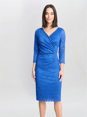Gina Bacconi Melody Lace Wrap Dress