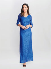 Gina Bacconi Fearne Lace Wrap Maxi Dress