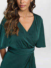 Gina Bacconi Misha V Neck Midi Dress