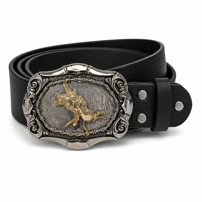 Women’s Belt w/ Silver Buckle - Black