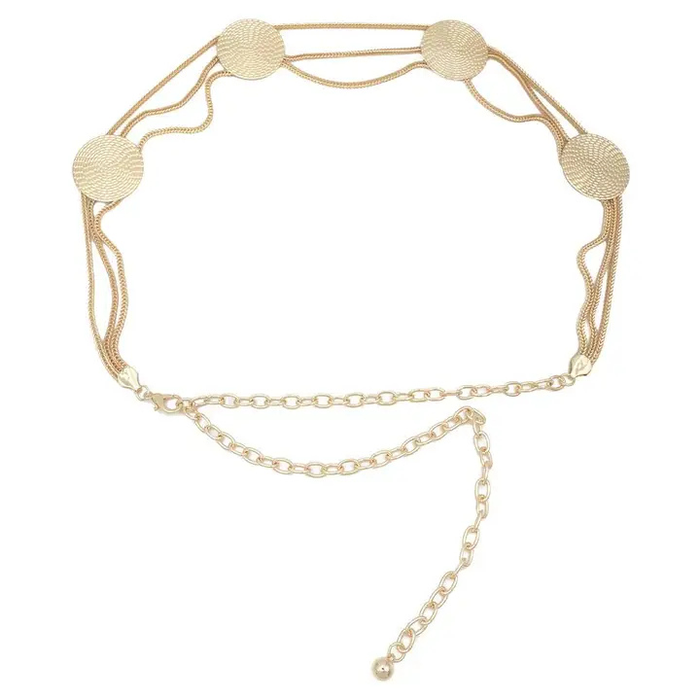 Women's Ladder Link Concho Chain Belt