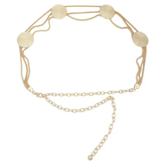 Women's Ladder Link Concho Chain Belt