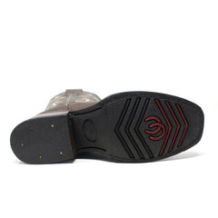 Zultana Juniors Square Toe Cowboy Boot- Chocolate