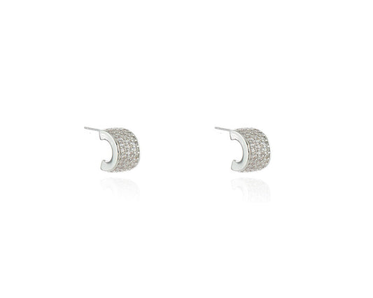 Cachet London Lily Silver Hoop Earrings