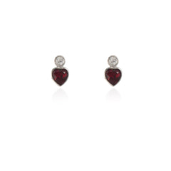Cachet London Posy Simple Silver Siam Earrings