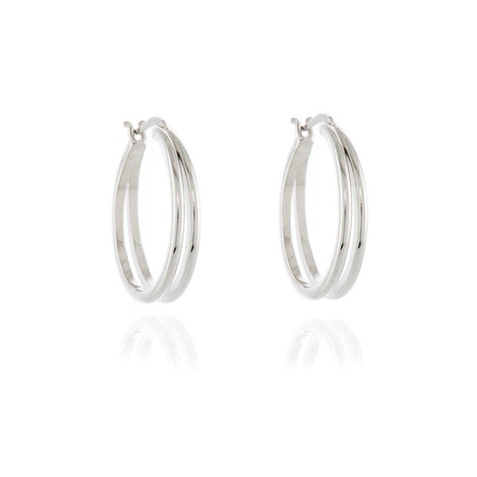 Cachet London Lana 25mm Silver Hoop Earrings