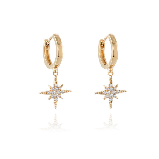 Cachet London North Star Gold Huggie Earrings