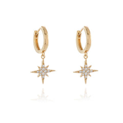 Cachet London North Star Gold Huggie Earrings