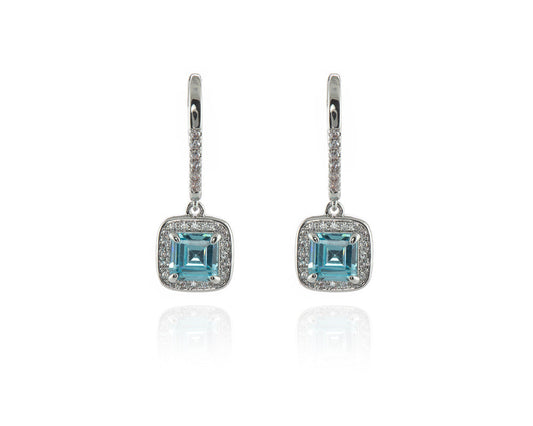 Cachet London Idola Silver Aquamarine Earrings