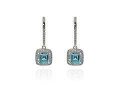 Cachet London Idola Silver Aquamarine Earrings