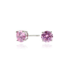 Cachet London Lana 6mm Sterling Silver Pink Earrings