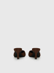 Admiration Pointed Toe Faux Suede Heels Brown