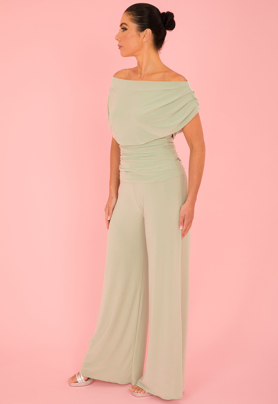Atom Label Sage Green Carbon Jumpsuit
