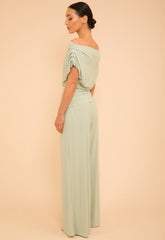 Atom Label Sage Green Carbon Jumpsuit