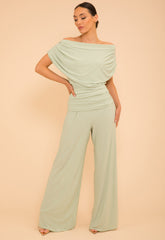 Atom Label Sage Green Carbon Jumpsuit
