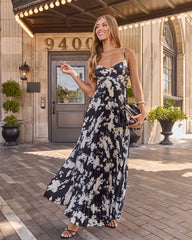 Soraya Printed And Pleated Maxi Dress