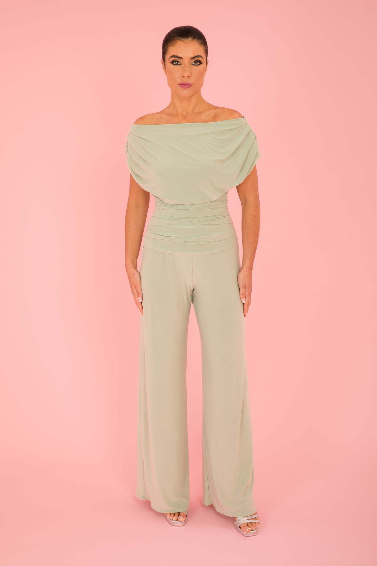 Atom Label Sage Green Carbon Jumpsuit