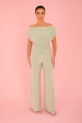 Atom Label Sage Green Carbon Jumpsuit