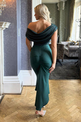 Atom Label Green Mercury Sparkle Cocktail Dress
