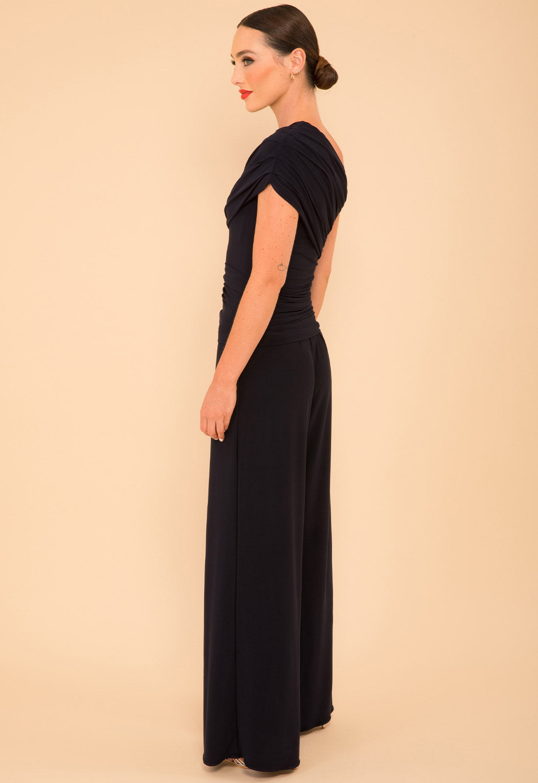Atom Label Navy Rhodium Jumpsuit